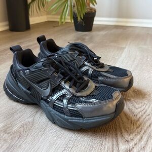 Men’s Nike V2K Black and Gray Running Shoes